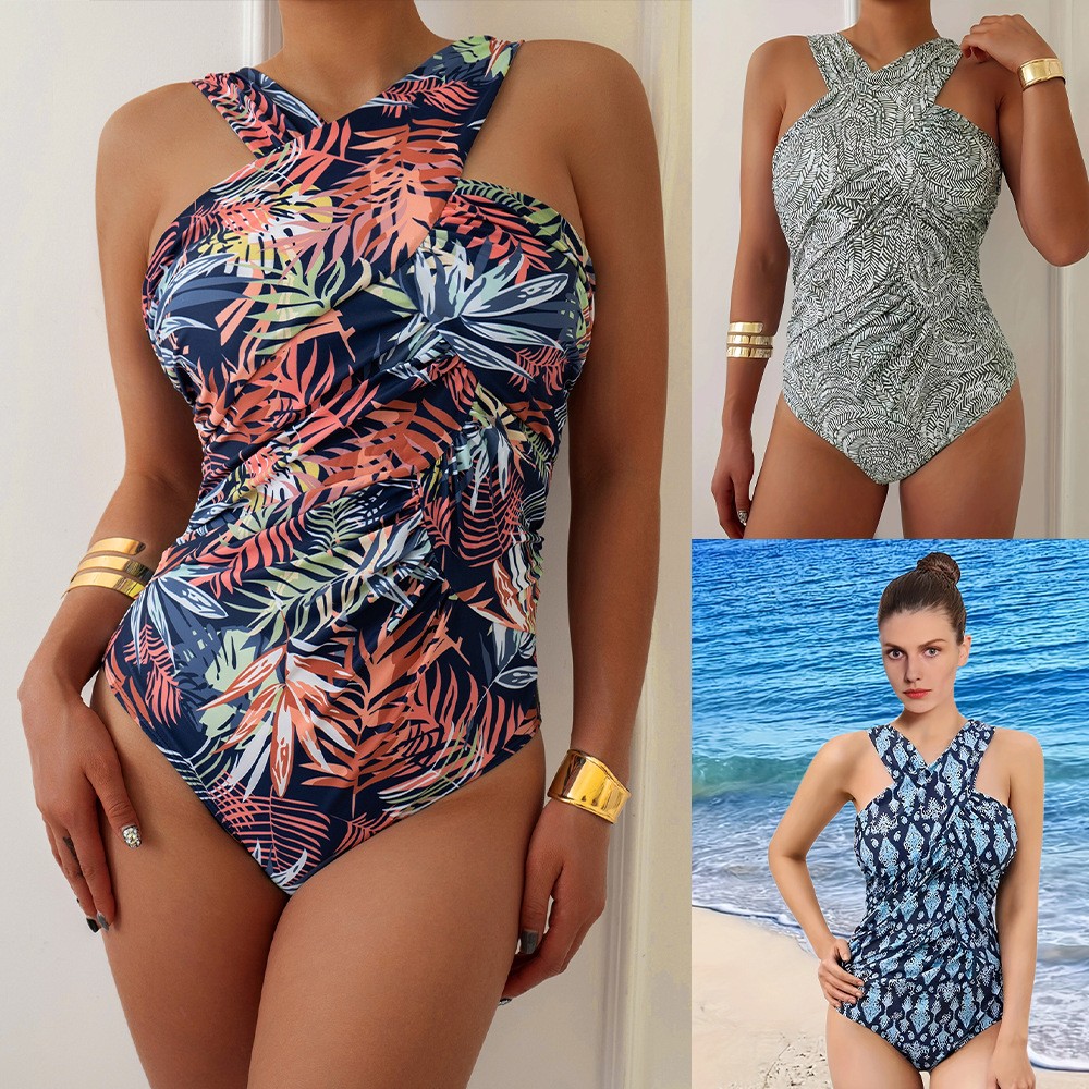 Swimsuit Bikini Ruched - Kadın Mayo Büyük Beden Tesettür Mayo