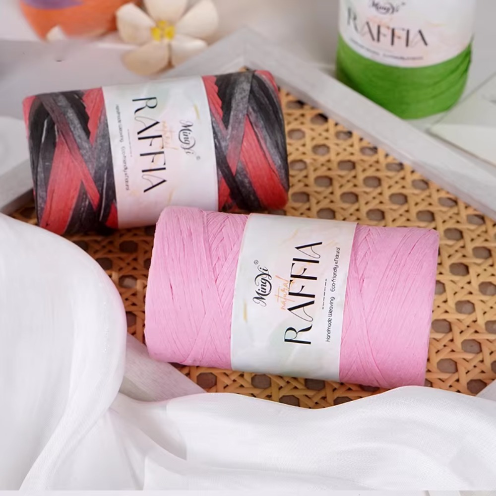Crochet Bag Raffia - Kendin Yap Çok Renkli Rafya İpliği