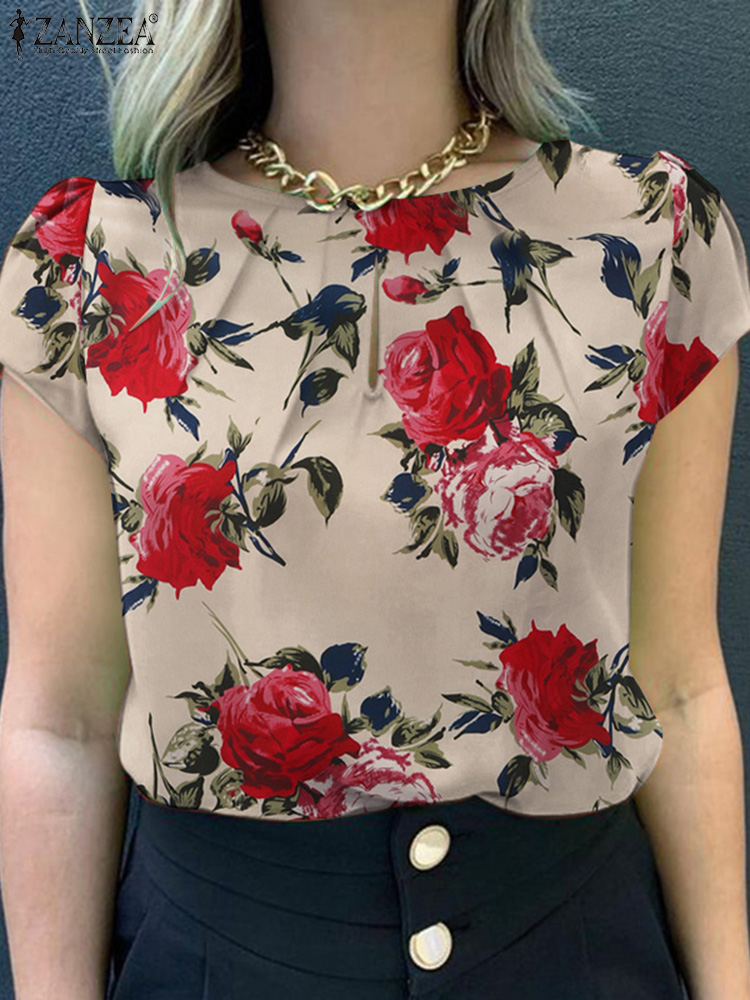 Romper Floral Print - ZANZEA Yaz Bohemian Kısa Kollu Çiçek