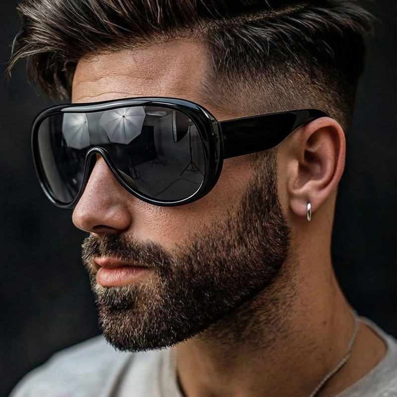 Sunglasses Cat Eye - Büyük boy Tek Parça Büyük Çerçeve