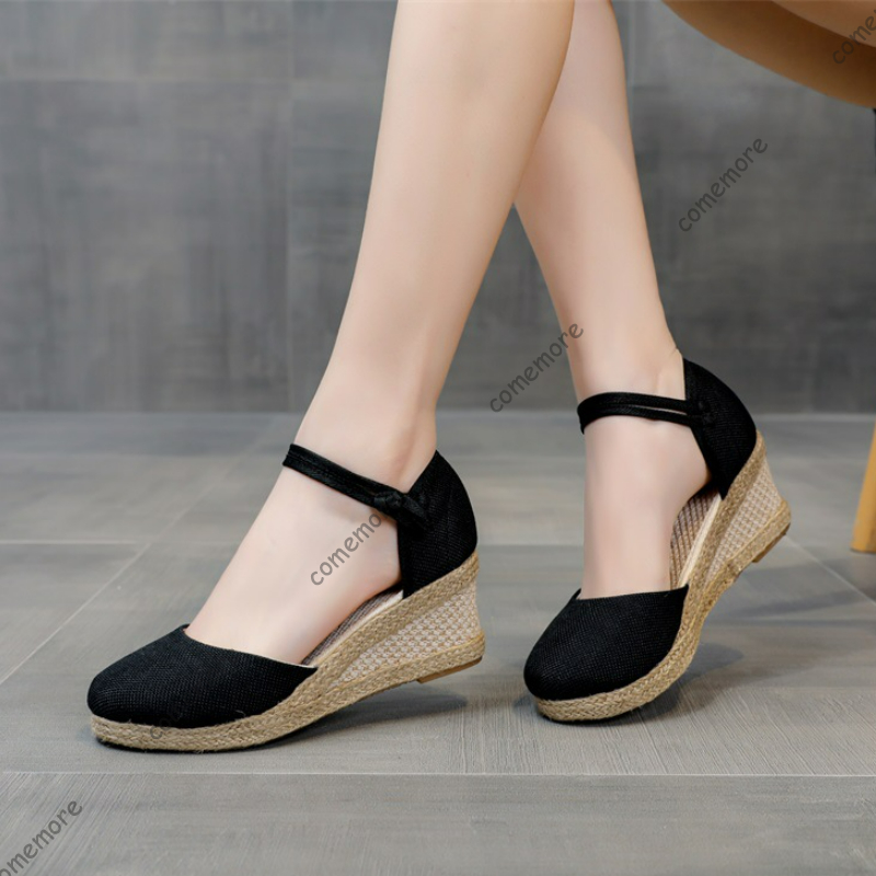 Wedge Espadrille Women - Comemore Sandalet Yüksek Topuk Yaz Ayakkabı