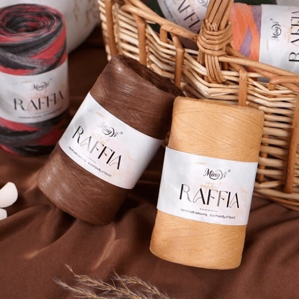 Crochet Bag Raffia - Kendin Yap Çok Renkli Rafya İpliği