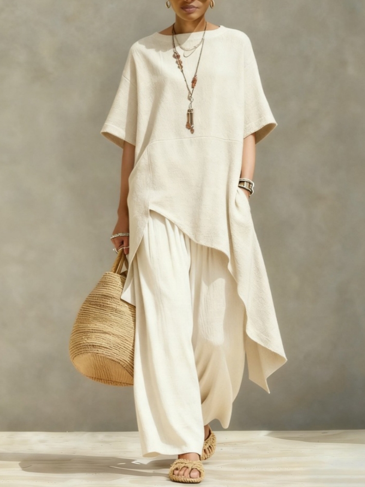 Kadın Pamuklu Keten Pantolon T - Linen Pant Wide incelemesi ve fiyatı