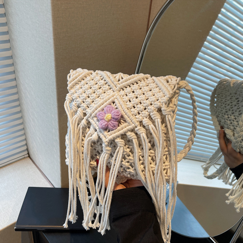 Kadınlar için yaz çantaları el - Crochet Bag Raffia incelemesi ve fiyatı