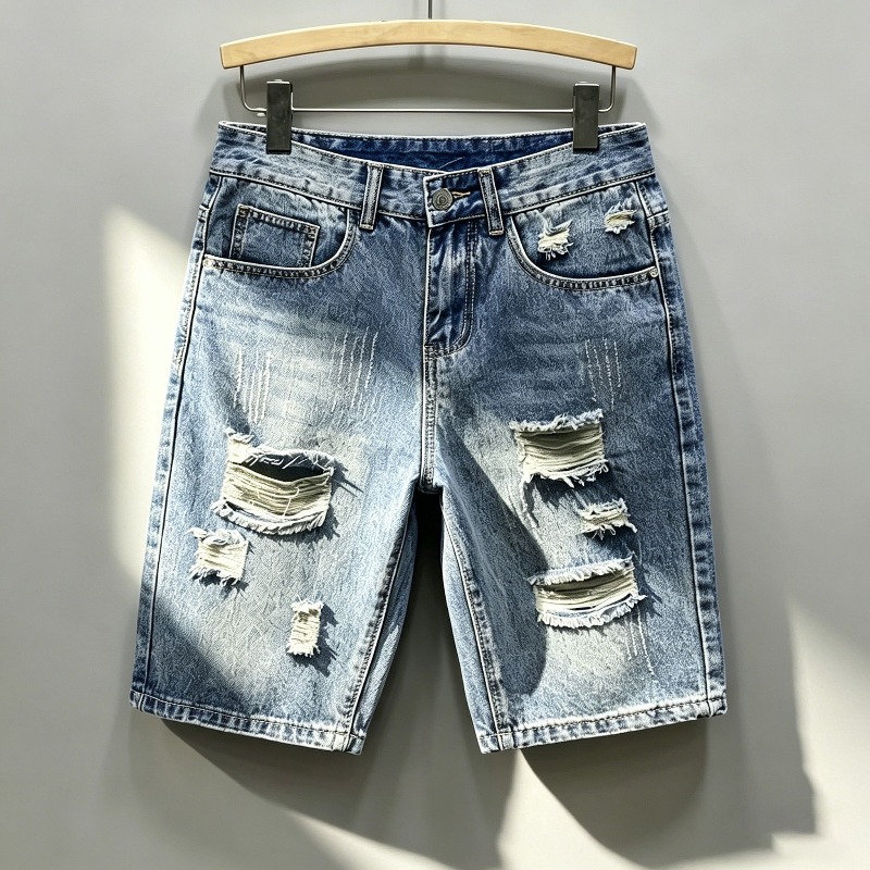 Erkekler Kore Tarzı Eskitilmiş - Shorts Denim Frayed incelemesi ve fiyatı