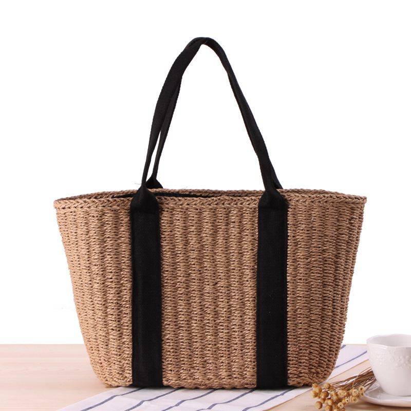 Trendy saman kadın büyük el ça - Crochet Bag Raffia incelemesi ve fiyatı