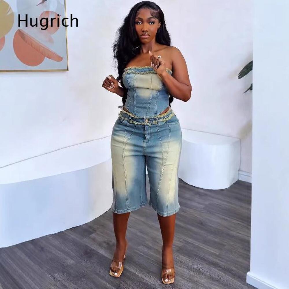 Bayanlar İçin Yıkanmış Straple - Shorts Denim Frayed incelemesi ve fiyatı