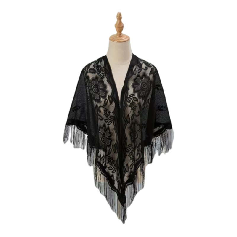 Çiçekli Dantel Şal Wrap Kadın  - Kimono Sheer Floral incelemesi ve fiyatı