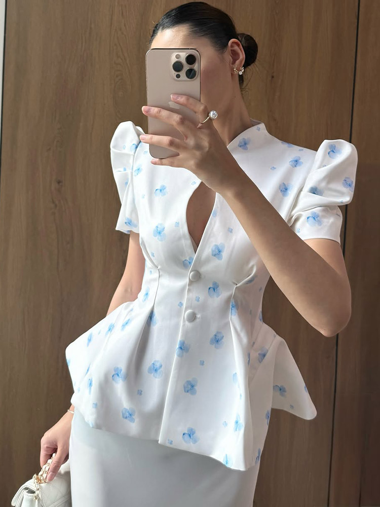 Zarif Saten Çiçek Baskılı Kadı - Romper Floral Print incelemesi ve fiyatı