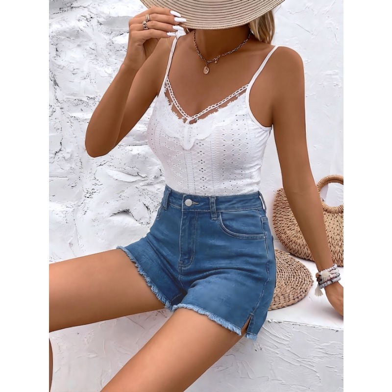 Kadın Yüksek Bel Kot Şort 2026 - Shorts Denim Frayed incelemesi ve fiyatı