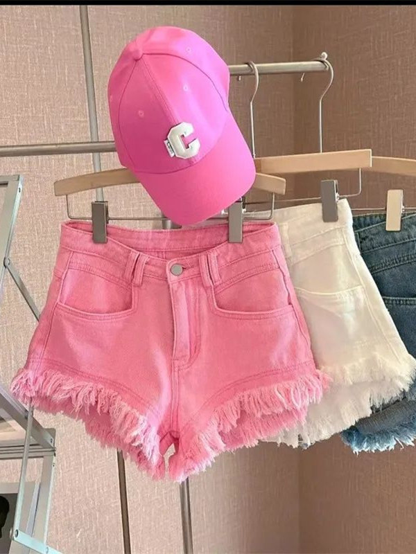 Günlük Kore Tarzı Yıpranmış Ke - Shorts Denim Frayed incelemesi ve fiyatı