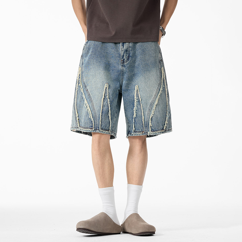 Erkek Bol Paça Kot Şortlar, Ha - Shorts Denim Frayed incelemesi ve fiyatı